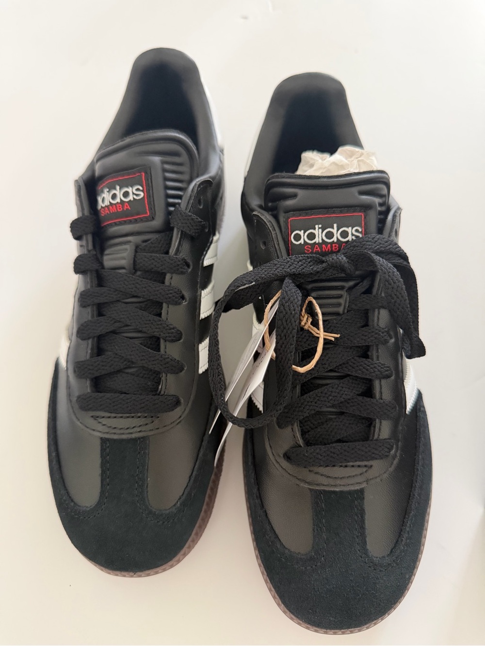adidas Kids Samba Black with White Stripes Sneakers NWT